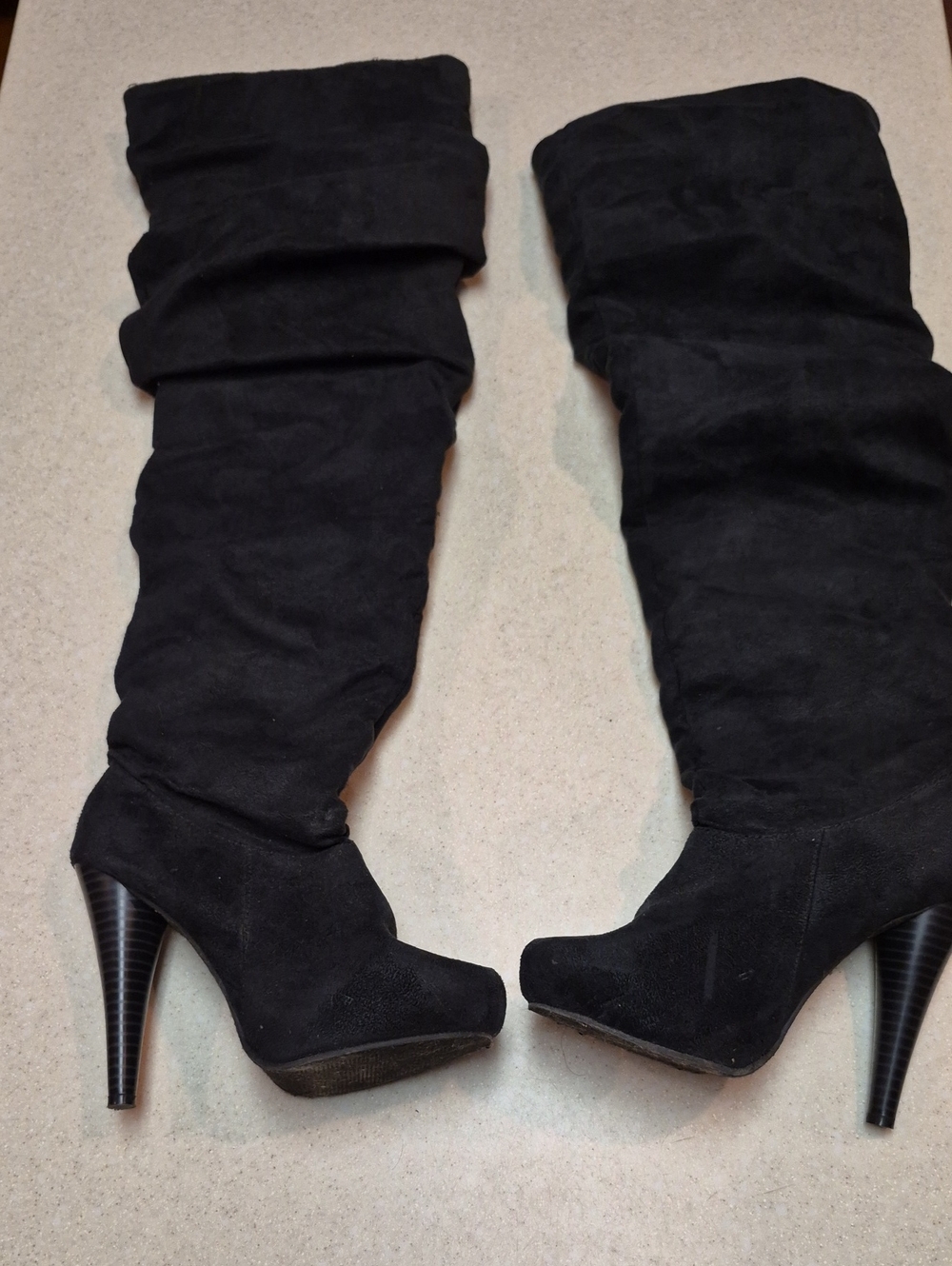 Michel Perry Ruched Slouch Boots Stiletto Tall Boots,Y2K aesthetic 8